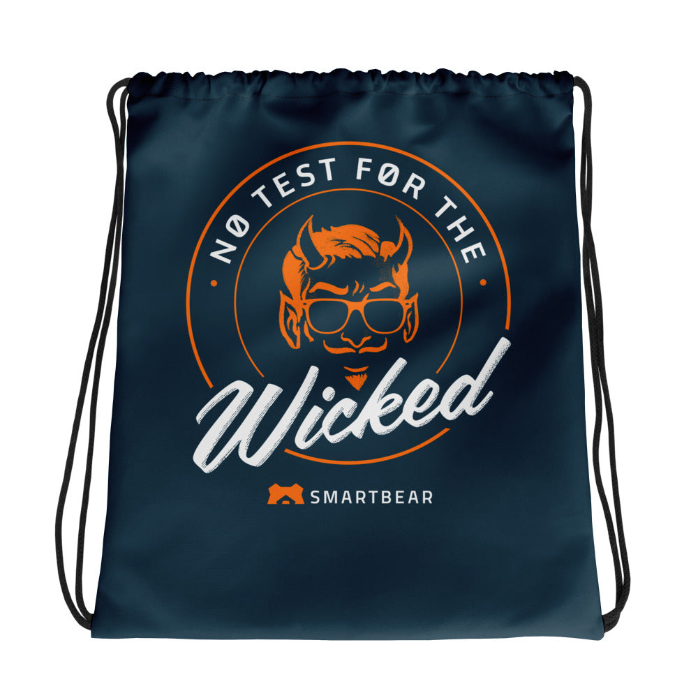 No Test for the Wicked Drawstring bag